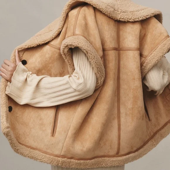 NWT Avec Les filles relaxed Sherpa vests - Picture 4 of 7